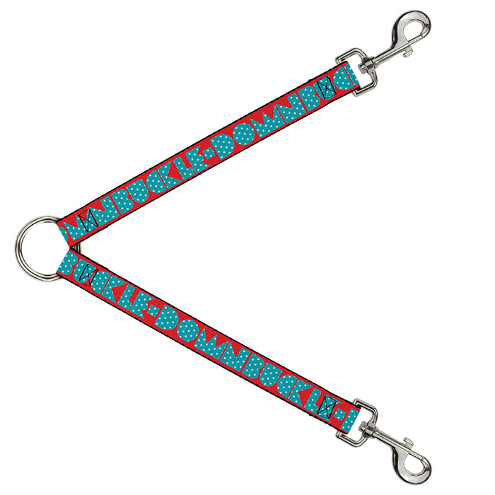 Dog Leash Splitter - BUCKLE-DOWN Shapes Red/Dot Turquoise/White Dog Leash Splitters Buckle-Down   
