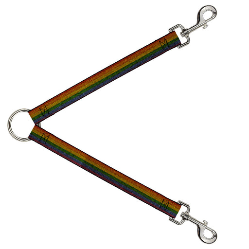 Dog Leash Splitter - Burlap Texture Rainbow Dog Leash Splitters Buckle-Down   