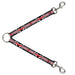 Dog Leash Splitter - Corset Lace Up w/Bow Black/Red Dog Leash Splitters Buckle-Down   