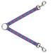 Dog Leash Splitter - Chevron Weave Gray/Lavender/Pink/Baby Blue Dog Leash Splitters Buckle-Down   