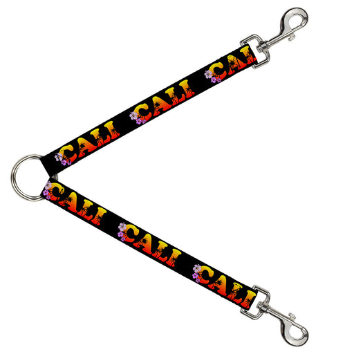 Dog Leash Splitter - CALI Tropical Black/Multi Color Dog Leash Splitters Buckle-Down   