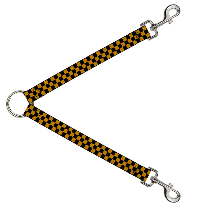 Dog Leash Splitter - Checker Black/Gold Dog Leash Splitters Buckle-Down   