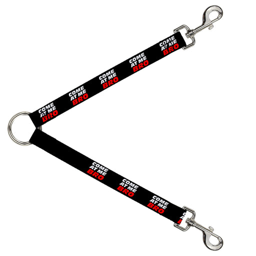 Dog Leash Splitter - COME-AT ME-BRO Black/White/Red Dog Leash Splitters Buckle-Down   