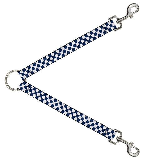 Dog Leash Splitter - Checker Sapphire Blue/White Dog Leash Splitters Buckle-Down   