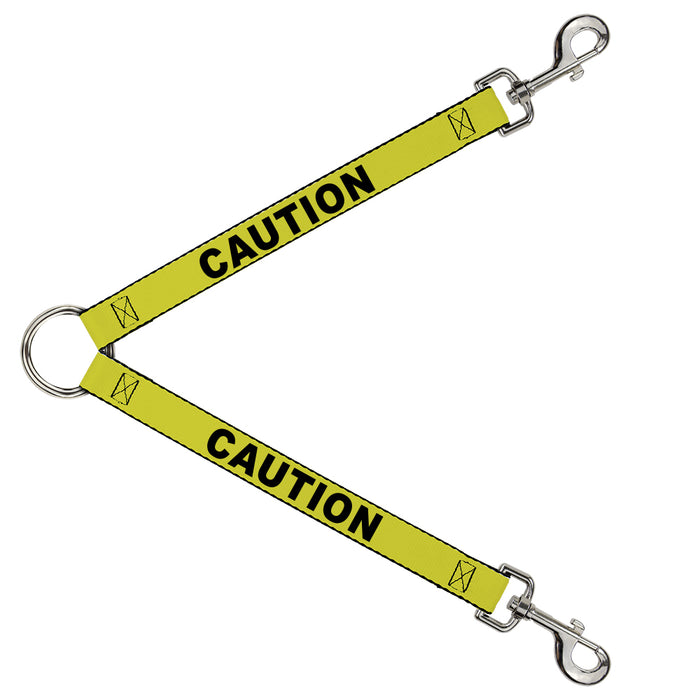 Dog Leash Splitter - CAUTION Yellow/Black Dog Leash Splitters Buckle-Down   