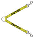 Dog Leash Splitter - CAUTION Yellow/Black Dog Leash Splitters Buckle-Down   