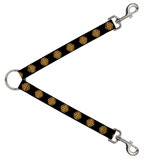Dog Leash Splitter - Celtic Knot Black/Burgundy/Gold Dog Leash Splitters Buckle-Down   