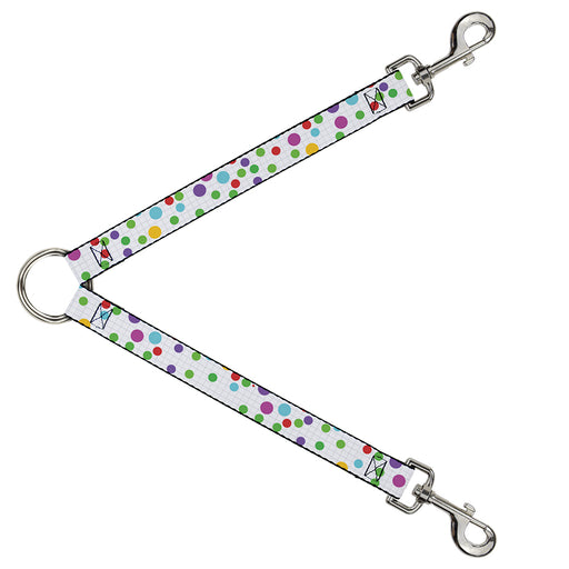 Dog Leash Splitter - Dots/Grid White/Gray/Multi Color Dog Leash Splitters Buckle-Down   