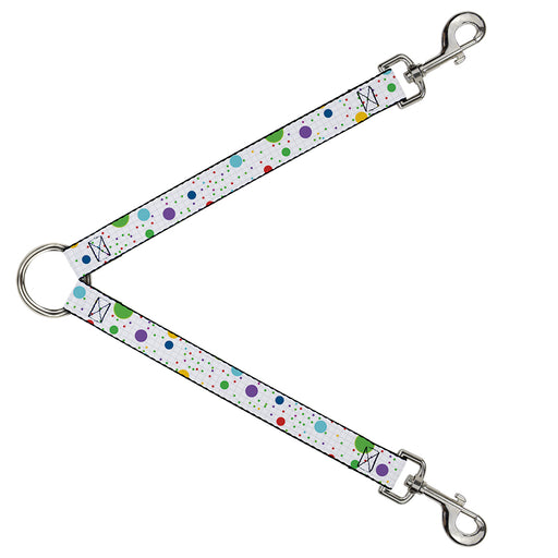 Dog Leash Splitter - Dots/Grid2 White/Gray/Multi Color Dog Leash Splitters Buckle-Down   