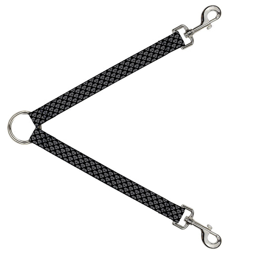 Dog Leash Splitter - Diamonds Diagonal2 Lines Black/White Dog Leash Splitters Buckle-Down   