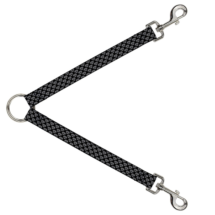 Dog Leash Splitter - Diamonds Diagonal2 Lines Black/White Dog Leash Splitters Buckle-Down   