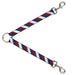Dog Leash Splitter - Diagonal Stripe Red/White/Navy Dog Leash Splitters Buckle-Down   