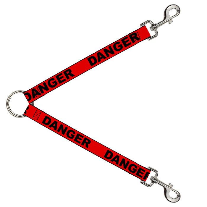 Dog Leash Splitter - DANGER Text Red Black Dog Leash Splitters Buckle-Down   