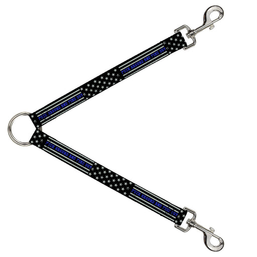Dog Leash Splitter - FAFO FUCK AROUND AND FIND OUT Thin Blue Line Flag Dog Leash Splitters Buckle-Down   