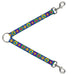 Dog Leash Splitter - Funky Flower Drip Blue/Multi Color Dog Leash Splitters Buckle-Down   