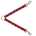 Dog Leash Splitter - Hand Heart Silhouette Ombre Purples/Orange/Pinks Dog Leash Splitters Buckle-Down   