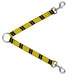 Dog Leash Splitter - Hash Mark Stripe Double Gold/Black Dog Leash Splitters Buckle-Down   