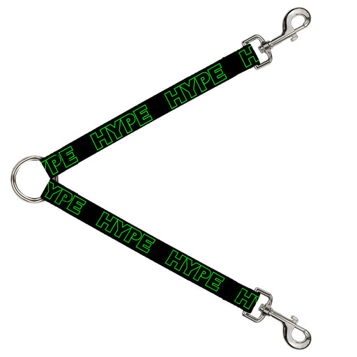 Dog Leash Splitter - HYPE Outline Black Neon Green Dog Leash Splitters Buckle-Down   