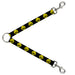 Dog Leash Splitter - Mustache Happy Face2 Black/Yellow/Black Dog Leash Splitters Buckle-Down   