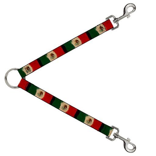 Dog Leash Splitter - Mexico Flag Distressed Painting Dog Leash Splitters Buckle-Down   