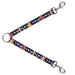 Dog Leash Splitter - Pin Up Girl Poses Star & Stripes Gray/Blue/White/Red Dog Leash Splitters Buckle-Down   