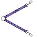 Dog Leash Splitter - Plaid X3 Purple/Gray/White Dog Leash Splitters Buckle-Down   