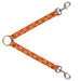 Dog Leash Splitter - Plaid X4 Oranges/White Dog Leash Splitters Buckle-Down   