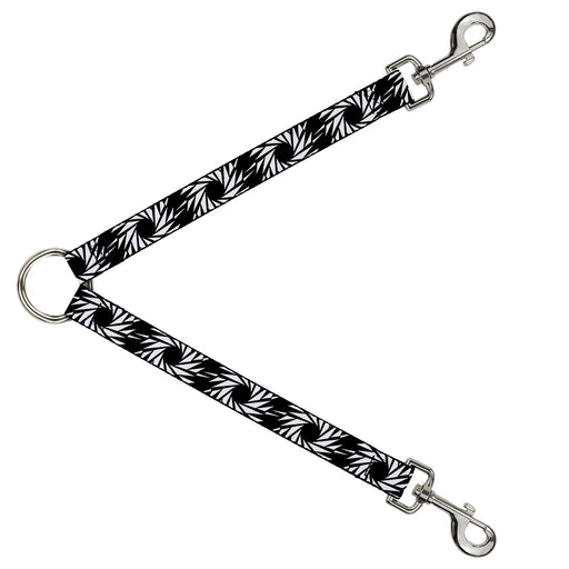 Dog Leash Splitter - Pinwheel Black/White Dog Leash Splitters Buckle-Down   