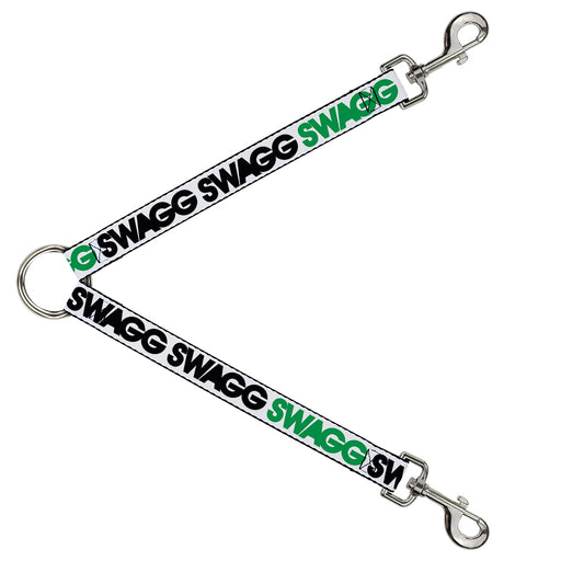 Dog Leash Splitter - SWAGG White/Black/Green Dog Leash Splitters Buckle-Down   