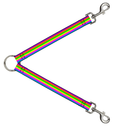 Dog Leash Splitter - Stripes Purple/Orange/Green/Yellow/Pink/Blue Dog Leash Splitters Buckle-Down   