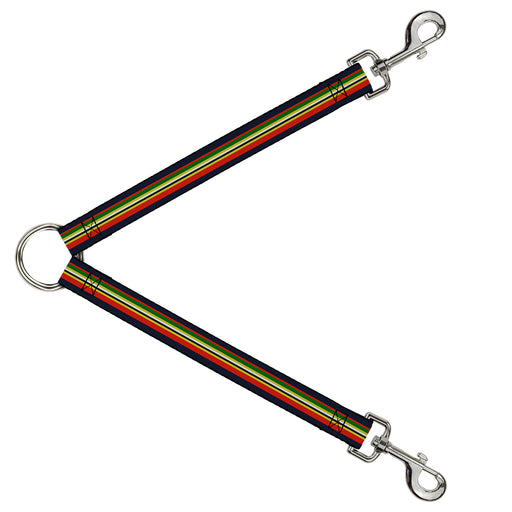 Dog Leash Splitter - Stripes Navy/Red/Yellow/Black/White/Green Dog Leash Splitters Buckle-Down   