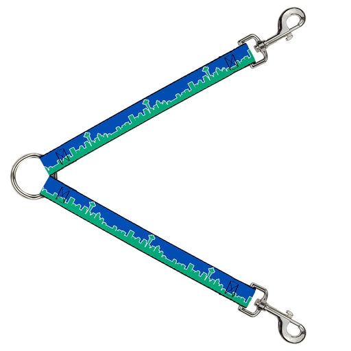 Dog Leash Splitter - Seattle Skyline Blue/Green Dog Leash Splitters Buckle-Down   