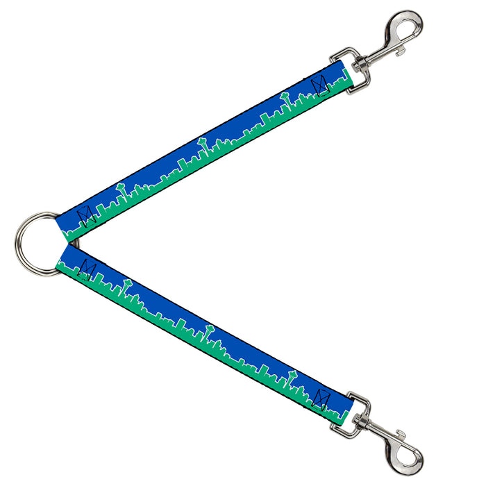 Dog Leash Splitter - Seattle Skyline Blue/Green Dog Leash Splitters Buckle-Down   