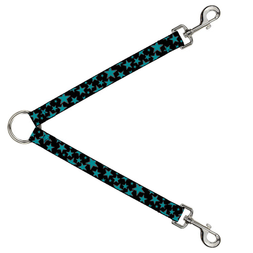 Dog Leash Splitter - Stars/Multi Stars Black/Turquoise Dog Leash Splitters Buckle-Down   