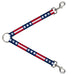 Dog Leash Splitter - Stars & Stripes Blue/White/Red/White Dog Leash Splitters Buckle-Down   