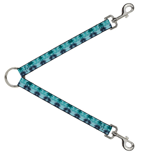 Dog Leash Splitter - Tie Dye Reflection Turquoise Blues Dog Leash Splitters Buckle-Down   