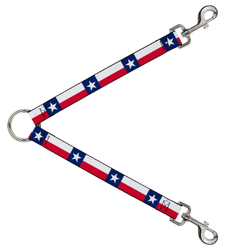 Dog Leash Splitter - Texas Flag Continuous Repeat Dog Leash Splitters Buckle-Down   