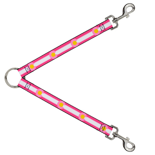 Dog Leash Splitter - Colorado Flags7 Repeat Pinks/White/Light Pink/Yellow Dog Leash Splitters Buckle-Down   