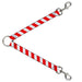 Dog Leash Splitter - Candy Cane2 Stripe White/Red Dog Leash Splitters Buckle-Down   