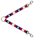 Dog Leash Splitter - Stars & Stripes Ribbon Red/Blue/White Dog Leash Splitters Buckle-Down   