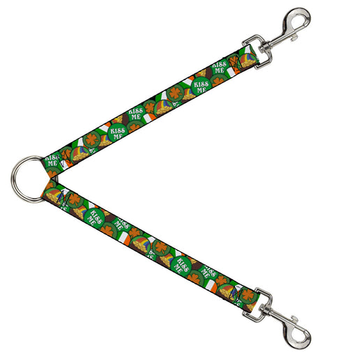 Dog Leash Splitter - St. Pat's 4-Buttons Stacked Dog Leash Splitters Buckle-Down   