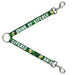 Dog Leash Splitter - St. Pat's DRINK UP BITCHES/Beer Mugs/Stacked Shamrocks Greens/White/Gold Dog Leash Splitters Buckle-Down   