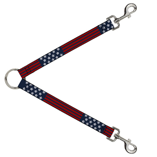 Dog Leash Splitter - Stars & Stripes2 Blue/White/Red Dog Leash Splitters Buckle-Down   