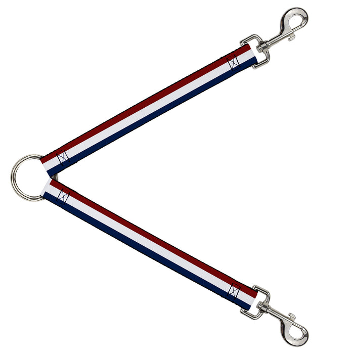 Dog Leash Splitter - Stripes Red/White/Blue Dog Leash Splitters Buckle-Down   