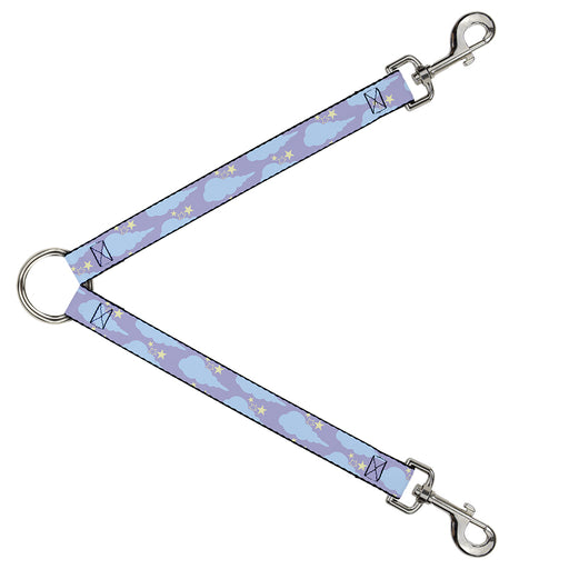 Dog Leash Splitter - Cloudy/Starry Sky Lavender/Blue/Yellow Dog Leash Splitters Buckle-Down   