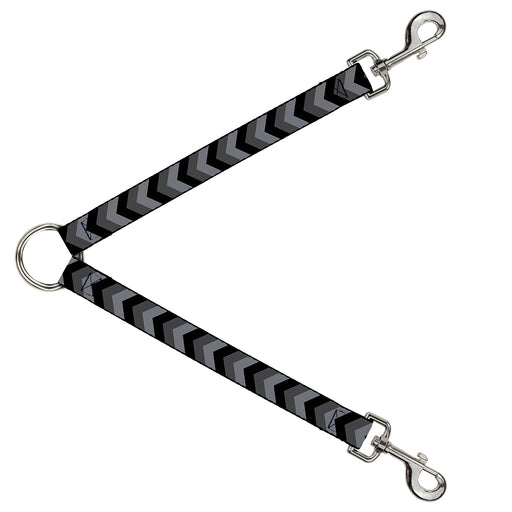 Dog Leash Splitter - Chevron Gray/Black/Charcoal Dog Leash Splitters Buckle-Down   