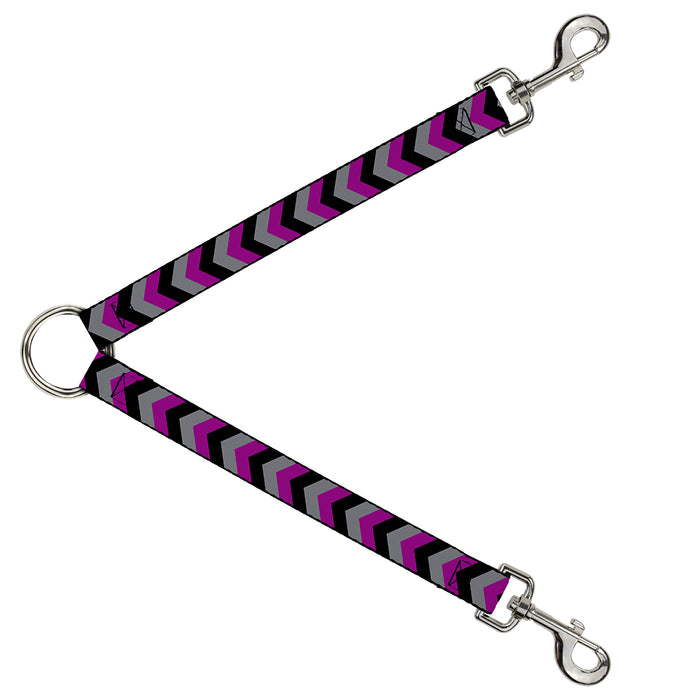 Dog Leash Splitter - Chevron Purple/Black/Gray Dog Leash Splitters Buckle-Down   