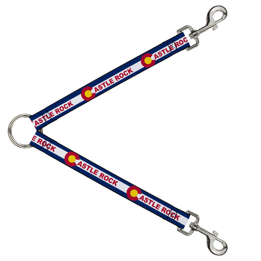 Dog Leash Splitter - Colorado CASTLE ROCK Flag Blue/White/Red/Yellows Dog Leash Splitters Buckle-Down   