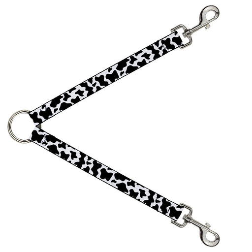 Dog Leash Splitter - Cow Pattern Print White/Black Dog Leash Splitters Buckle-Down   