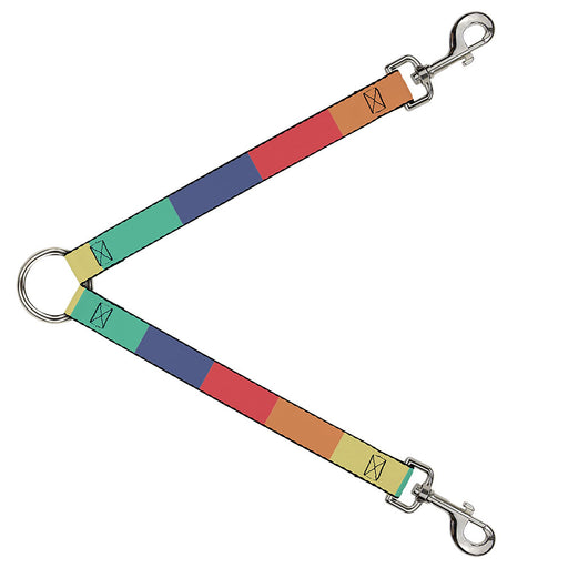 Dog Leash Splitter - Summer Essentials Color Block 3 Dog Leash Splitters Buckle-Down   
